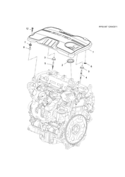 MOTEUR 4 CYLINDRES Chevrolet Malibu - LAAM 2012-2013 GR,GS69 BLINDAGE THERMIQUE DE TUBULURE DADMISSION/COUVERCLES (LE9/2.4U)