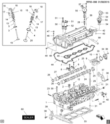 6-CYLINDER ENGINE Chevrolet Orlando - LAAM 2012-2012 PU75 ENGINE ASM-2.4L L4 PART 2 CYLINDER HEAD AND RELATED PARTS (LAF/2.4J)