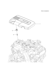 MOTEUR 4 CYLINDRES Chevrolet Tracker/Trax - Europe 2013-2015 JG,JH76 ENGINE ASM-L4 ENGINE COVER (LUD/1.7L)