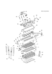 4-CYLINDER ENGINE Chevrolet Cruze Notchback - Europe 2012-2014 PP,PQ,PR69 ENGINE ASM-L4 PART 2 CYLINDER HEAD & RELATED PARTS (LUD/1.7L)