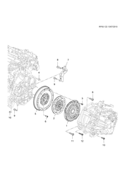 MOTOR 6 CILINDROS Chevrolet Cruze Wagon - Europe 2014-2017 PP,PQ,PR35 EMBREAGEM (LUJ/1.4-8, MANUAL MZ4)