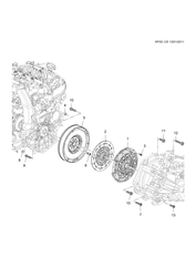 4-CYLINDER ENGINE Chevrolet Cruze Hatchback - Europe 2012-2014 PP,PQ,PR68 CLUTCH (LUD/1.7L, MANUAL MZ4)