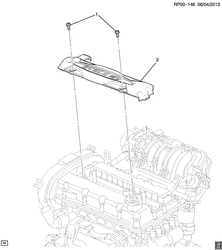 4-ЦИЛИНДРОВЫЙ ДВИГАТЕЛЬ Chevrolet Cruze Notchback - LAAM 2012-2016 PS,PT69 ENGINE ASM-1.6L L4 PART 6 ENGINE COVER (L2W/1.6 )