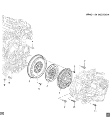 MOTOR 6 CILINDROS Chevrolet Cruze Wagon - Europe 2014-2014 PP,PQ,PR35 EMBREAGEM (LDD/1.4F, MANUAL MDG)