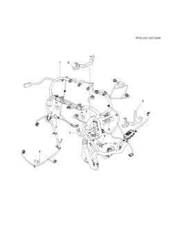 ЭЛЕКТРОПРОВОДКА ШАССИ - ЛАМПЫ Chevrolet Cruze Notchback - Europe 2010-2011 PP,PQ,PR69 WIRING HARNESS/ENGINE (LLW/2.0R)