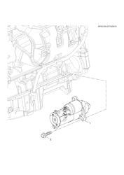 ЭЛЕКТРОПРОВОДКА ШАССИ - ЛАМПЫ Chevrolet Orlando - LAAM 2014-2017 PU75 STARTER MOTOR MOUNTING (LEA/2.4K)