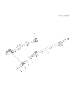 FUEL-EXHAUST-CARBURETION Chevrolet Tracker/Trax - Europe 2013-2017 JG,JH76 FUEL INJECTOR RAIL (2H0/1.8-5)