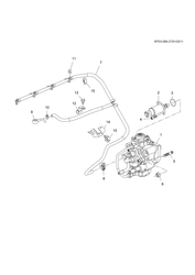 ТОПЛИВО-ВЫХЛОП-КАРБЮРАЦИЯ Chevrolet Cruze Hatchback - Europe 2012-2013 PP,PQ,PR68 FUEL SUPPLY SYSTEM-FRONT (LUD/1.7L)