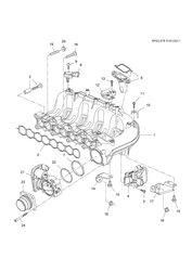 FUEL-EXHAUST-CARBURETION Chevrolet Tracker/Trax - Europe 2013-2015 JG,JH76 INTAKE MANIFOLD (LUD/1.7L)