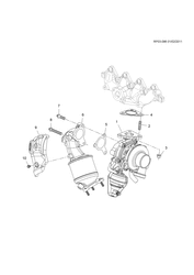 FUEL-EXHAUST-CARBURETION Chevrolet Tracker/Trax - Europe 2013-2015 JG,JH76 TURBOCHARGER ASM & MOUNTING (LUD/1.7L)