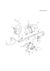 CARBURANT-ÉCHAPPEMENT-CARBURATION Chevrolet Cruze Notchback - Europe 2012-2013 PP,PQ,PR69 VACUUM PUMP & RELATED PARTS (LUD/1.7L)