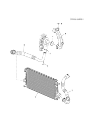 CARBURANT-ÉCHAPPEMENT-CARBURATION Chevrolet Cruze Hatchback - Europe 2012-2013 PP,PQ,PR68 TURBOCHARGER INTERCOOLER SYSTEM (LUD/1.7L)