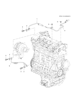 FUEL-EXHAUST-CARBURETION Chevrolet Orlando - Europe 2011-2016 PP,PQ,PR75 TURBOCHARGER COOLING SYSTEM (LNP/2.0Y)