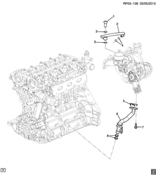 FUEL-EXHAUST-CARBURETION Chevrolet Cruze Wagon - LAAM 2014-2017 PS,PT,PU35 TURBOCHARGER LUBRICATION SYSTEM (LUJ/1.4-8)
