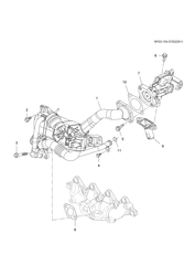 FUEL-EXHAUST-CARBURETION Chevrolet Tracker/Trax - Europe 2013-2015 JG,JH76 E.G.R. VALVE & RELATED PARTS (LUD/1.7L)