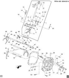 AUTOMATIC TRANSMISSION Chevrolet Cruze Notchback - LAAM 2010-2011 PS,PT,PU69 5-SPEED MANUAL TRANSMISSION PART 5 D16 SELECTOR SHAFT AND FORK(MFH)