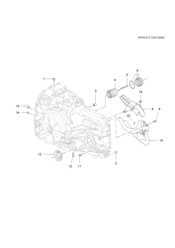 TRANSMISSÃO MANUAL 5 MARCHAS Chevrolet Cruze Notchback - LAAM 2010-2016 PS,PT,PU69 AUTOMATIC TRANSMISSION CASE(MH7,MH8,MH9)