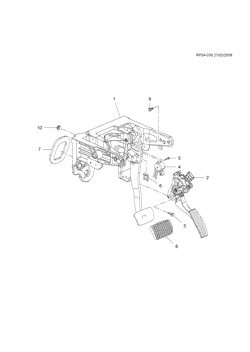 TRANSMISSÃO MANUAL 5 MARCHAS Chevrolet Cruze Hatchback - LAAM 2012-2017 PS,PT,PU68 BRAKE PEDAL & MASTER CYLINDER MOUNTING (LHD, AUTOMATIC MH7,MH8,MH9)
