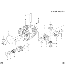TRANSMISSÃO MANUAL 6 MARCHAS Chevrolet Aveo/Sonic - LAAM 2012-2017 JB,JC,JD48-69 AUTOMATIC TRANSMISSION FRONT DIFFERENTIAL CARRIER(MH9)