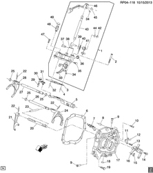КОРОБКА ПЕРЕДАЧ-ТОРМОЗА Chevrolet Cruze Notchback - LAAM 2012-2017 PS,PT,PU69 5-SPEED MANUAL TRANSMISSION PART 5 D16 SELECTOR SHAFT AND FORK (MFH)
