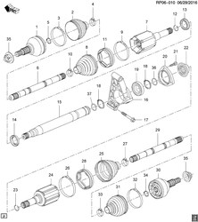 FRONT SUSPENSION-STEERING Chevrolet Orlando - Europe 2011-2016 PP,PQ,PR75 DRIVE AXLE/FRONT (LNP/2.0Y, AUTOMATIC MH7)