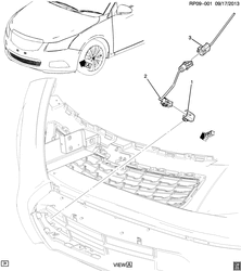 FIXAÇÃO CARROCERIA-AR-CONDICIONADO-PAINEL DE INSTRUMENTOS Chevrolet Cruze Notchback - LAAM 2013-2017 PS,PT,PU69 SENSOR/TEMPERATURE