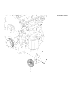 BODY MOUNTING-AIR CONDITIONING-INSTRUMENT CLUSTER Chevrolet Cruze Hatchback - LAAM 2012-2017 PS,PT,PU68 A/C COMPRESSOR ASM BRACKET-A/C CMPR BELT IDLER (C42)