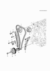 4-CYLINDER ENGINE Chevrolet Sail (2015 New Model) 2015-2017 HE,HF,HG69 TIMING CHAIN & COVER (L2B)