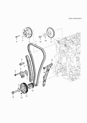MOTOR 3 CILINDROS Chevrolet Sail (2015 New Model) 2015-2017 HB,HC69 CUBIERTA Y CADENA DE TIEMPO (LEW,MA4,M72)