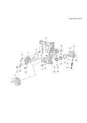 MOTOR 3 CILINDROS Chevrolet Sail (2015 New Model) 2015-2017 HB,HC,HD69 FRONT COVER & REAR PLATE & OIL PUMP(EXC (C28))