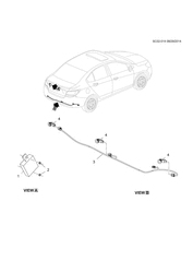 CÂBLAGE DE CHÂSSIS-LAMPES Chevrolet Sail (2015 New Model) 2015-2017 HC,HE,HF69 SYSTÈME DE DÉTECTION DOBJET AVANT ET ARRIÈRE (UD7)