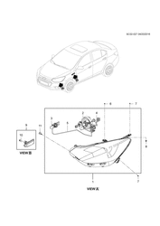 CÂBLAGE DE CHÂSSIS-LAMPES Chevrolet Sail (2015 New Model) 2015-2017 HB,HC,HD69 FEUX AVANT