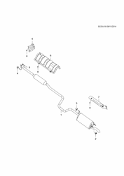 FUEL-EXHAUST-CARBURETION Chevrolet Sail (2015 New Model) 2015-2017 HB,HC,HD69 EXHAUST SYSTEM/REAR