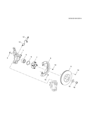 FRONT SUSPENSION-STEERING Chevrolet Sail (2015 New Model) 2015-2017 HB,HC,HD69 HUB & DISC/FRONT
