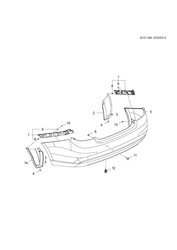 РАМЫ-ПРУЖИНЫ - АМОРТИЗАТОРЫ - БАМПЕРЫ Chevrolet Sail (2015 New Model) 2015-2017 HB,HC,HD69 BUMPER/REAR