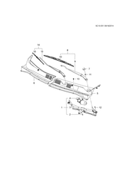 ВЕТРОВОЕ СТЕКЛО-СТЕКЛООЧИСТИТЕЛЬ-ЗЕРКАЛА-ПРИБОРНАЯ ПАНЕЛЬ-КОНСОЛЬ-ДВЕРИ Chevrolet Sail (2015 New Model) 2015-2017 HB,HC,HD69 WIPER SYSTEM/WINDSHIELD