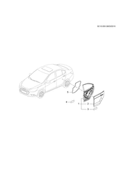 WINDSHIELD-WIPER-MIRRORS-INSTRUMENT PANEL-CONSOLE-DOORS Chevrolet Sail (2015 New Model) 2015-2017 HB,HC,HD69 DOOR PANEL & TRIM/REAR
