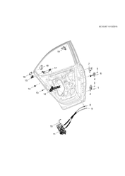 WINDSHIELD-WIPER-MIRRORS-INSTRUMENT PANEL-CONSOLE-DOORS Chevrolet Sail (2015 New Model) 2015-2017 HB,HC,HD69 DOOR LOCK & HARDWARE/REAR RR