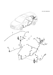 CÂBLAGE DE CARROSSERIE-GARNITURE DE TOIT Chevrolet Sail (2015 New Model) 2015-2017 HB,HC,HD69 FAISCEAU DE FILS/CARROSSERIE