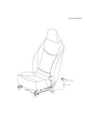 INTERIOR TRIM-FRONT SEAT TRIM-SEAT BELTS Chevrolet Sail (2015 New Model) 2015-2017 HB,HC,HD69 SEAT ASM/PASSENGER SEAT ASM/PASSENGER_ASM
