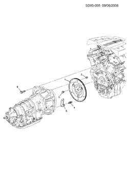 6-ЦИЛИНДРОВЫЙ ДВИГАТЕЛЬ Cadillac SLS 2007-2009 D ENGINE MOUNTING TO TRANSMISSION(LY7,LP1,M82,MX5)