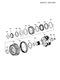 BRAKES Cadillac SLS 2007-2009 D AUTOMATIC TRANSMISSION (M82) PLANETARY CARRIER ASSEMBLY(M82)