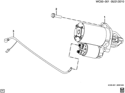 CHASSIS WIRING-LAMPS Chevrolet N300 2010-2017 C16 STARTER MOTOR & HARNESS,EXCLUDE CALLOUT 4