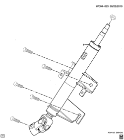 FRONT SUSPENSION-STEERING Chevrolet N300 2010-2017 C16 STEERING COLUMN EXCLUDECALLOUT4,5