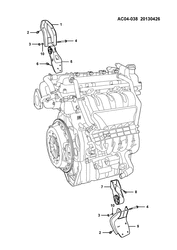 MOTEUR 4 CYLINDRES Chevrolet N300 Pickup 2014-2017 CG03 ENGINE MOUNTING B15&B12MCE(L3C,LD6)