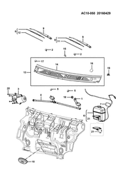 PARE-BRISE - ESSUI-GLACE - RÉTROVISEURS - TABLEAU DE BOR - CONSOLE - PORTES Chevrolet N300 Pickup 2013-2017 CG03 WIPER SYSTEM/WINDSHIELD