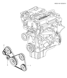 4-CYLINDER ENGINE Chevrolet Optra 2014-2017 G69 ENGINE ASM-1.5L L4 BELT ASM(L2B)