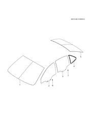 PARE-BRISE - ESSUI-GLACE - RÉTROVISEURS - TABLEAU DE BOR - CONSOLE - PORTES Chevrolet Optra 2014-2017 G69 WEATHERSTRIPS & GLASS