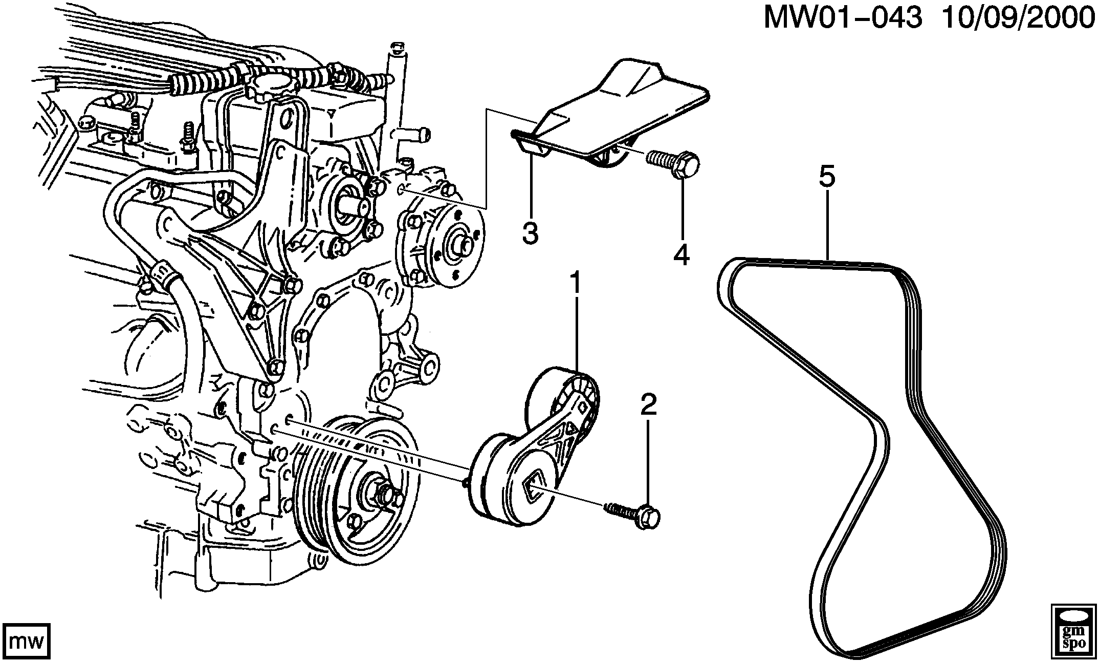 1999-1999 WB,WS,WY PULLEYS & BELTS/ACCESSORY DRIVE (L82/3.1M)