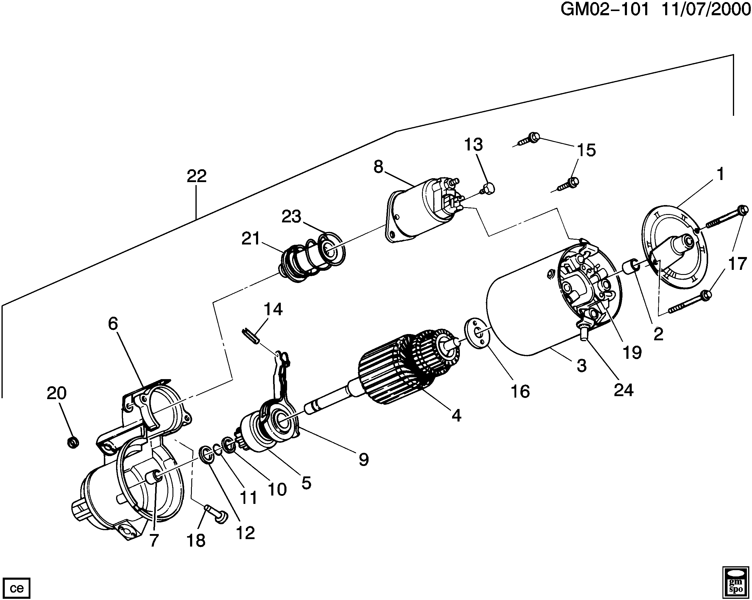 1996-1996 C STARTER MOTOR (L67/3.8-1)